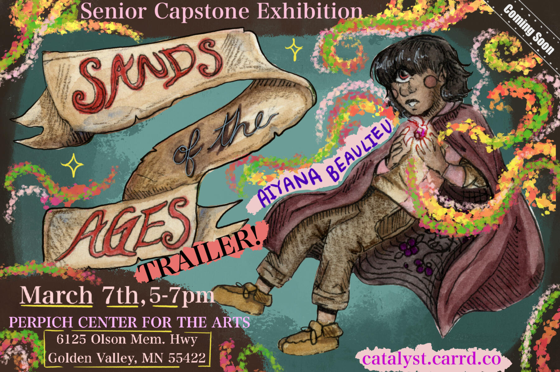 Postcard I created promoting my Senior Capstone